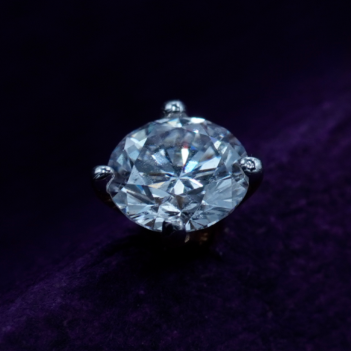 Single Stone Diamond Nose pin
