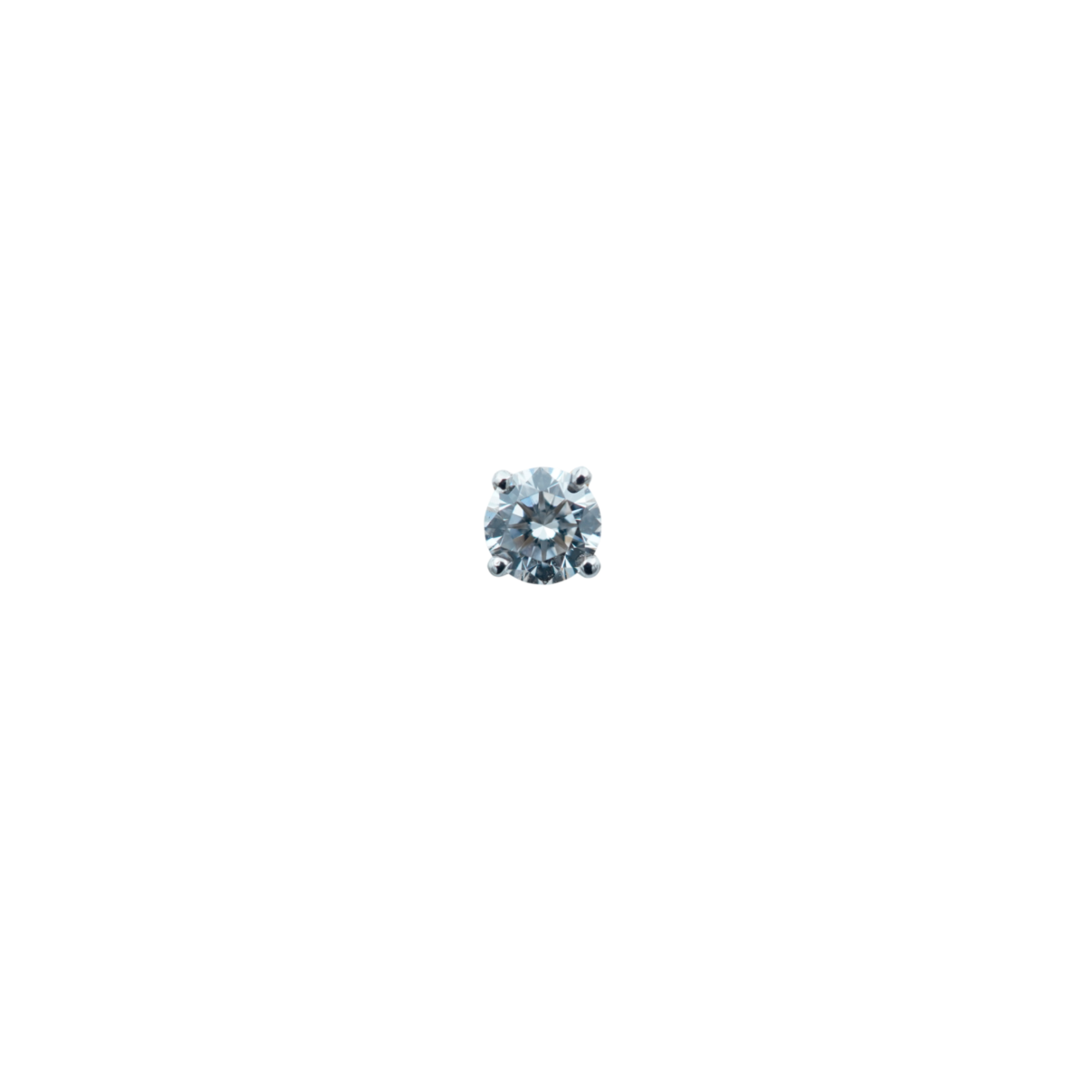 close- up image of minimalist single stone diamond nose pin.