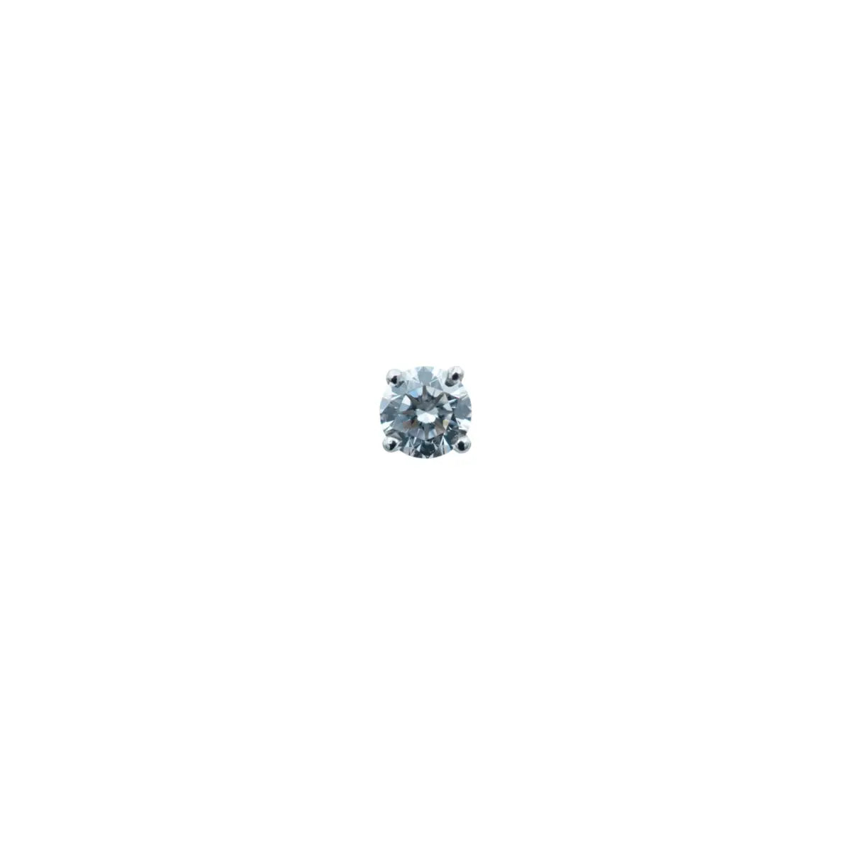 close- up image of minimalist single stone diamond nose pin.