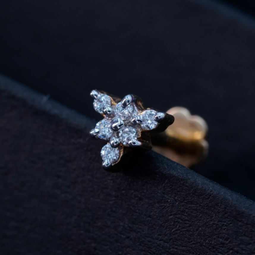 Beautiful Diamond Nosepin With Minimalist Design