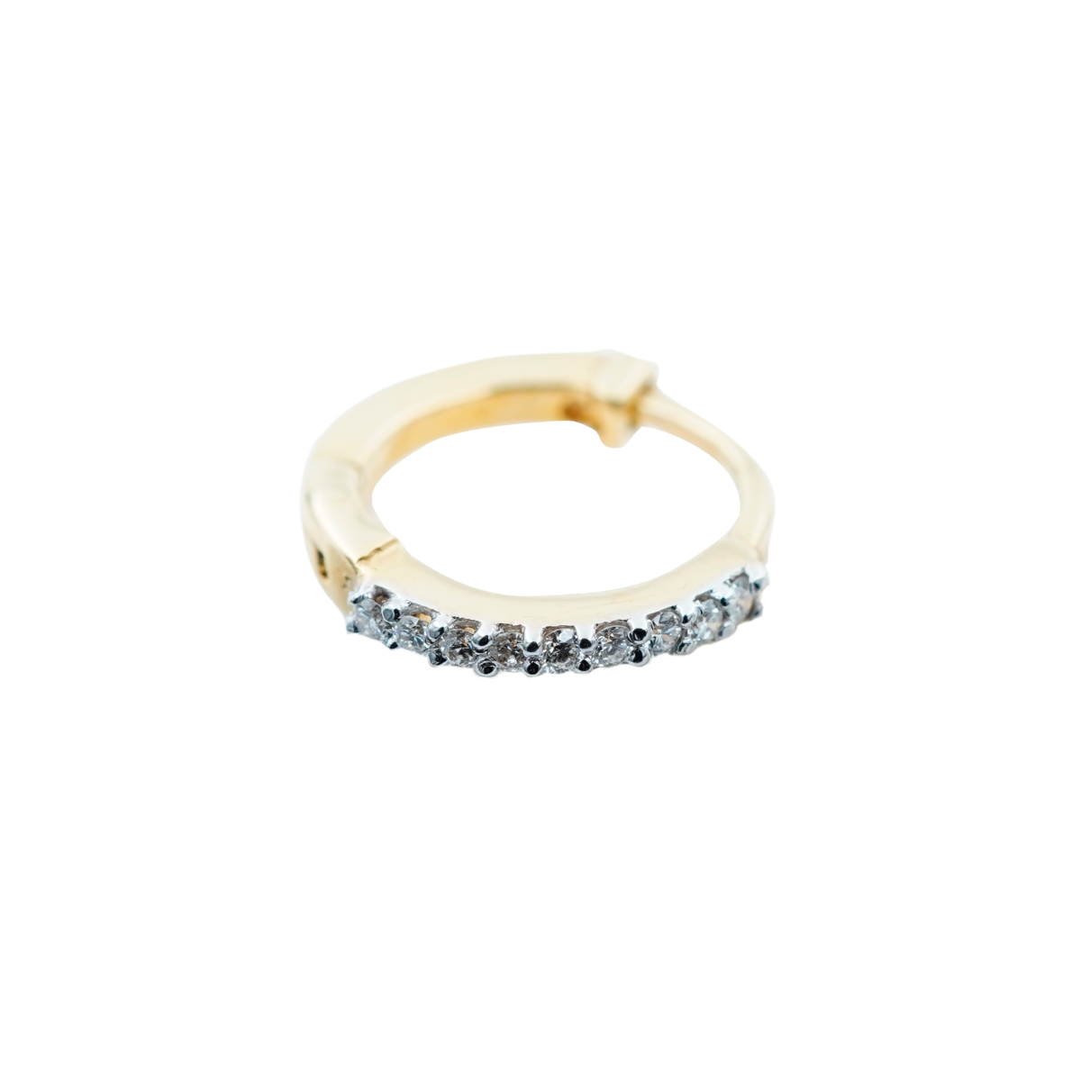 beautiful ring diamond nose pin close up image